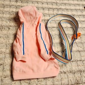 Set of dog leash (NWT) and medium size dog hoodie (used)